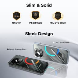 DOOGEE Blade GT Play Telephone Portable Incassable 5G Smartphone Effet de Lumière LED 6,72"+ 120Hz Dimensity D7050 20Go+256Go,Zilver — thumbnail 5