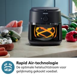 Philips 1000 Series Airfryer - NA120/00 - Draaiknopbediening - 4.2L - Tot 4 Personen - Zwart — thumbnail 5