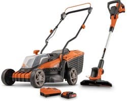 Dual Power Accu-grasmaaier en grastrimmer POWDPG75565 - Grasmaaier van 20 V en 340 mm Ø en grastrimmer van 20 V en 230 mm Ø, met accu en lader