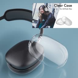 Ainy - Transparante Cover Accessoires - Koptelefoon hoes geschikt voor Apple Airpods Max | 3in1 case set hoesjes, hoofdband en oorkussens | Set van 5 stuks binnen- en buitenkant volledige bescherming — thumbnail 2