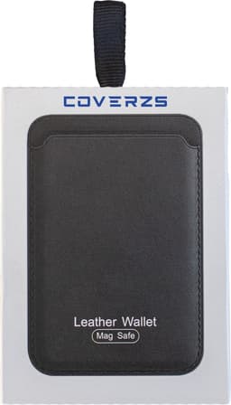 Coverzs Luxe wallet met telefoonstandaard geschikt voor MagSafe Apple iPhone 12/13/14/15/16/Mini/Max/Pro/Pro Max/Plus - Kaarthouder - Pasjeshouder voor telefoons - Portemonnee - Telefoonstandaard geschikt voor MagSafe (zwart) — thumbnail 3