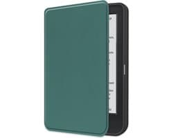 Hoes Geschikt voor Kobo Clara BW Hoesje Bookcase Cover Book Case Hoes Sleepcover - Donkergroen