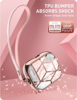 Supcase - Apple AirPods 3 hoesje - Cosmo Case - Marmer Roze — thumbnail 5
