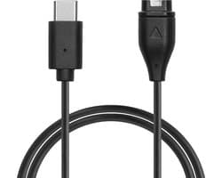 kwmobile USB-oplaadkabel type c geschikt voor Garmin vivomove 3S / vivoactive 4 4S 5 / Venu 3 / Venu 3S - Kabel voor smartwatch - in zwart