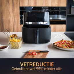 JAP Appliances Aspire - Airfryer - Inclusief 20 stuks bakpapier - Digitaal Kookboek - Grote XXL Heteluchtfriteuse - PFAS-vrij - Digitaal touchscreen - 1700W — thumbnail 7