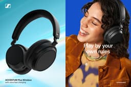 Sennheiser Accentum Plus Wireless - Draadloze over-ear koptelefoon met Noise Cancelling - 50u batterij - Snelladen – 2 Microfoons - Zwart — thumbnail 5