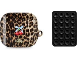 xoxo Wildhearts AirPods hoesje Berry Wild + Telefoonsticker Stick On Me Square Zwart – geschikt voor AirPods 4
