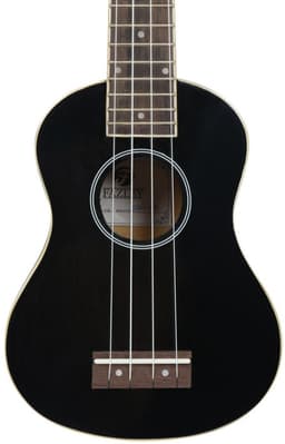 Sopraan Ukelele - Met gratis lessen - Fazley K21B-W - Zwart — thumbnail 2