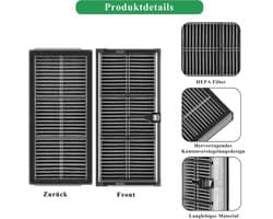 6 Stuks Filters HEPA-filter voor Dreme robotstofzuiger - vervangingsfilter - accessoires