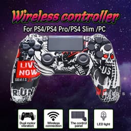 Namajunas - Draadloze Controller geschikt voor PS4/Pro/Slim/PC - Bluetooth gamepad - Geschikt voor Playstation 4 -Zes-assige sensor - LED-lichtbalk en touchscreen-functionaliteit - Audio Jack Input - Gaming Accesoires — thumbnail 7
