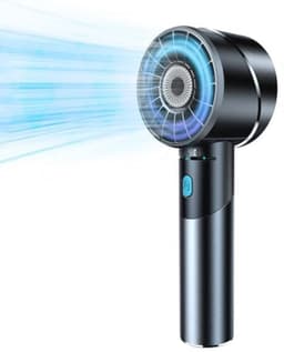 Draagbare mini USB ventilator met 2600 mAh batterij - Oplaadbare handventilator voor buiten - Max. 16 uur gebruik, 4 snelheden — thumbnail 5