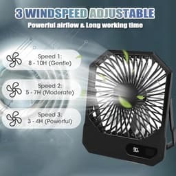 Oplaadbare USB Bureauventilator met Sterke Luchtstroom en Stil Design voor Thuis en Kantoor — thumbnail 5