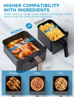 Zimoros XL Airfryer MAF002S - 2 lagen - 11L - 2400W - ondersteund Alexa - 10-in-1 mandgrillpan - geschikt voor 3 tot 8 personen — thumbnail 4