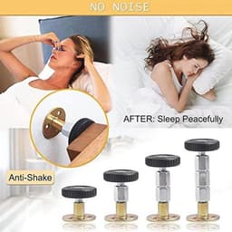 Verstelbaar bedframe stabilisator 4-pack met schroefdraad en anti-schudgereedschap — thumbnail 3