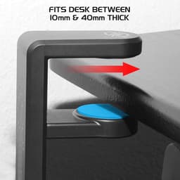 Hoofdtelefoonhouder met 360 graden draaibare arm en kabelopslag - Universele Klem voor Bureau — thumbnail 4