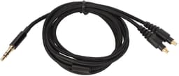Jhubers Goods - Audio Upgradekabel - Vervangende Kabel - Vergulde Plug - ATH MSR7b - ATH SR9 - Hoofdtelefoon Compatibel - ATH ESW990H - Zwart - 3,5 mm - 3,9ft Audio-upgradekabel, Vlechtkabel, Vervangend Snoer — thumbnail 1