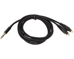 Jhubers Goods - Audio Upgradekabel - Vervangende Kabel - Vergulde Plug - ATH MSR7b - ATH SR9 - Hoofdtelefoon Compatibel - ATH ESW990H - Zwart - 3,5 mm - 3,9ft Audio-upgradekabel, Vlechtkabel, Vervangend Snoer