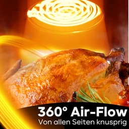 Airfryer 5 Liter met 8 Programma's en LED Display Zwart RVS — thumbnail 2