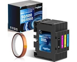 Sublimatie Inktcartridge Set Compatibel voor SG500 en SG1000 Printers, 4-Pack