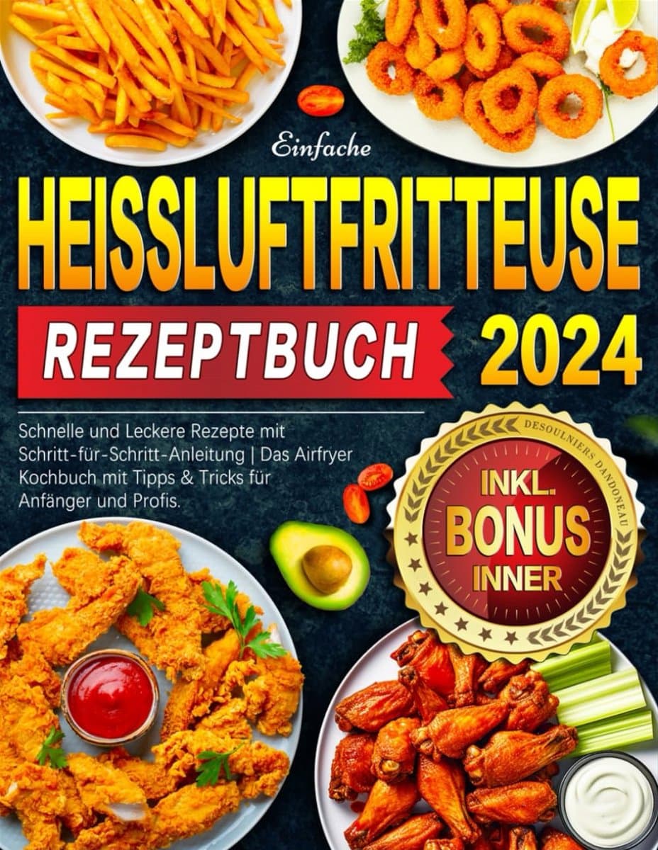 Heißluftfritteuse Rezeptbuch 2024: Snelle en Lekkere Airfryer Recepten met Stappenplan voor Beginners — afbeelding 1