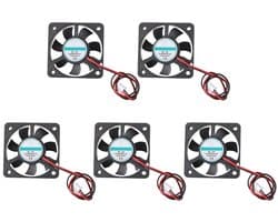 5 Stuks 3D Printer Koelventilator 12V DC 50 x 50 x 10mm Stille Borstelloze Ventilator voor 3D Printer Extruder