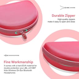 Hoofdtelefoontas voor Bluetooth on-ear koptelefoon voor kinderen - Draadloos, opvouwbaar, Rood en Blauw — thumbnail 2