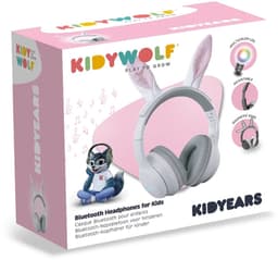KIDYWOLF KIDYEARS Kinder Koptelefoon Konijn – 85dB, Bluetooth & Jack, Opvouwbaar, Magnetische Oortjes, 4+ — thumbnail 2