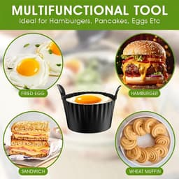 6-stuks Airfryer eivorm - Airfryer accessoires - Siliconen eierdopjes - Airfryer siliconen vormpjes - Cake bakvormpjes - Anti-aanbak Airfryer accessoires - Geschikt voor eieren, cupcakes, muffins, puddingen, eierpasteitjes - Grijs — thumbnail 5