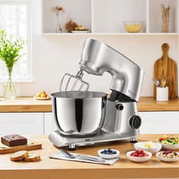 Krachtige Keukenmixer met Roestvrijstalen Kom en 10 Functies — thumbnail 2