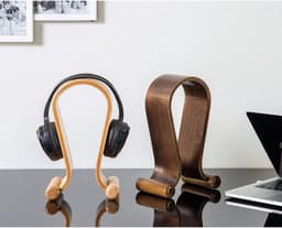Houten Koptelefoon Standaard Universeel - Stabiele Houder voor Over-Ear Headsets - Bureau Decoratie — thumbnail 3
