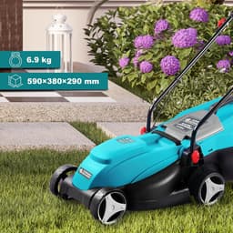 Elektrische Grasmaaier 1000W - 32 cm Snijbreedte - Opvangbak 25L - 3 Maaiveldhoogtes — thumbnail 4