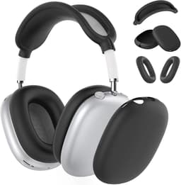Beschermhoes voor hoofdtelefoon oorschelpen en hoofdband, siliconen, zwart — thumbnail 1