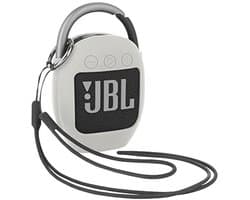 Siliconen hoes voor draagbare luidsprekers, compatibel met Clip 4 - krasbestendig, met karabijnhaak en polsband