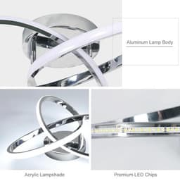 Dimbare Led-plafondlamp met Afstandsbediening - Modern en Functioneel - 36W - 3000K-6500K - Geschikt voor Woonkamer en Eetkamer — thumbnail 4