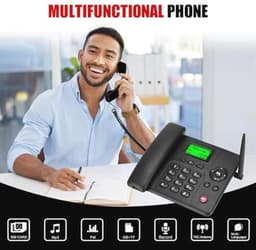 Vaste Draadloze Telefoon met Dual-SIM en Groot Display - Meertalig voor Thuis en Kantoor — thumbnail 5