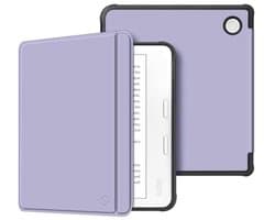 Fintie Case for Tolino Vision Color (2024) / Kobo Libra Color (2024) 7 inch eReader - Super Light Soft TPU Back Cover Protective Case with Auto Sleep / Wake and Magnetic Closure, Pastel Purple