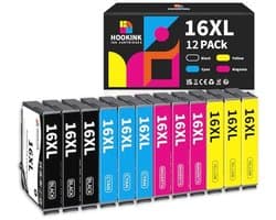 12-pack 16XL cartridge multipack voor gebruik in printers