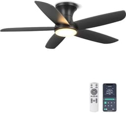Dimbare Inbouw Plafondventilator met Afstandsbediening en Verlichting - Ideaal voor Slaapkamer, Keuken en Woonkamer — thumbnail 2