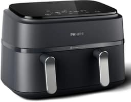 Philips 3000 Series Dual Airfryer - NA351/00 - Dubbele Mand - 9L - Tot 6 Personen - Zwart/Zilver — thumbnail 15