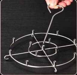 Accessoires voor kleine airfryer van roestvrij staal 304: rechtopstaand grillrek, lage grillspiesen, afneembare barbecuespiesen/klemmetjes voor magnetron/oven. — thumbnail 5
