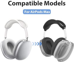 3-in-1 siliconen hoes voor AirPods Max hoofdtelefoon – doorzichtige TPU oorschelpen en hoofdband cover — thumbnail 4