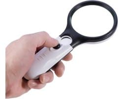 Handheld Vergrootglas met 3 LED Licht voor Sieraden en Lezen
