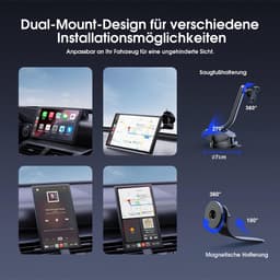 RC07 Geschikt voor Carplay Scherm 9 Inch - Geschikt voor Android Auto Scherm - Geschikt voor Apple Carplay - Navigatiesysteem Auto - HD Achteruitrijcamera - Touchscreen - AUX - FM - Universeel - bluetooth & wifi – Zwart — thumbnail 3