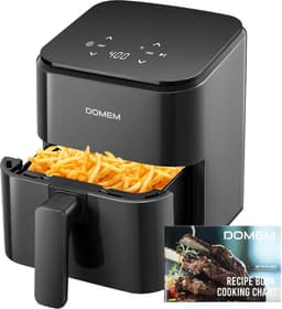 Compacte Luchtfriteuse - Kleine Airfryer - Gezond Koken - Eenvoudig Touch Display - 3 Kwarts - Zwart — thumbnail 1