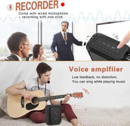 MELVRA Bluetooth Spraakversterker - Draagbare Microfoon met Headset - 18W - 4400mAh Accu - 12 Uur Speeltijd - Waterbestendig - Stemversterker voor Leraren & Gidsen - Binnen/Buiten — thumbnail 5