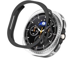 Screen protector - Geschikt voor Samsung Galaxy Watch 8 Classic (46 mm) - Full Cover Hard Case / Beschermend Hoesje - Zwart