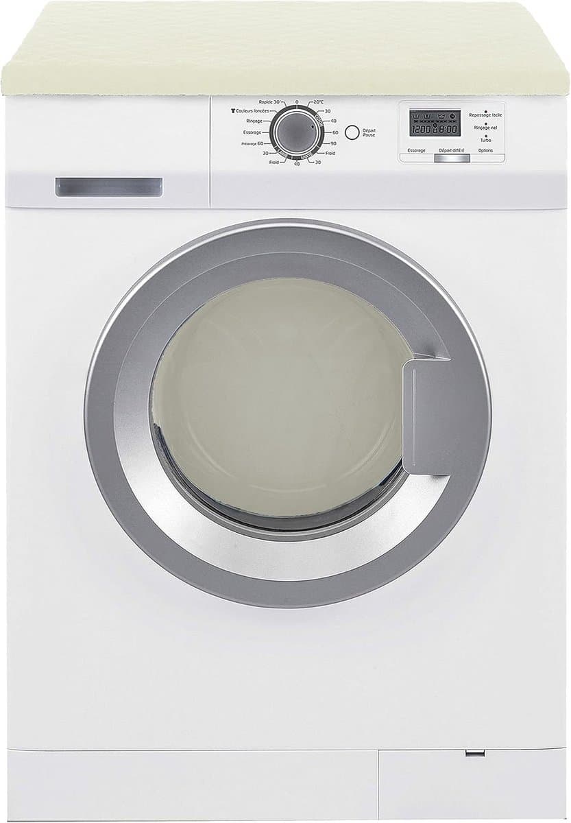 Katoenen Wasmachine Afdekhoes - Crème-wit 60x60x5 cm - 100% Katoen - Beschermende Hoes voor Wasmachine en Droogcombinatie — afbeelding 1