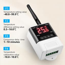 Digitale Temperatuurregelaar AC110-230V Verwarmen Koelen met Alarmfunctie -40℃ tot 99℃ — thumbnail 4