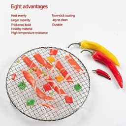 KZQ Rond Roestvrijstalen Grillrek 15 Cm Met Stabiele Voeten, Multifunctioneel Barbecue Gaas voor Koken Afkoelen en BBQ Accessoires — thumbnail 3