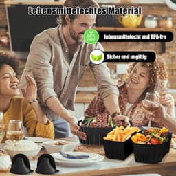 Siliconen vorm heteluchtfriteuse voor AF180EU 6,2 l, 5 stuks siliconen vorm voor AF140EU 4,7 l met siliconen ovenwanten, verdikt, herbruikbaar, BPA-vrij — thumbnail 4